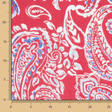 Gaze Viscose Paisley Coral - Ribes y Casals
