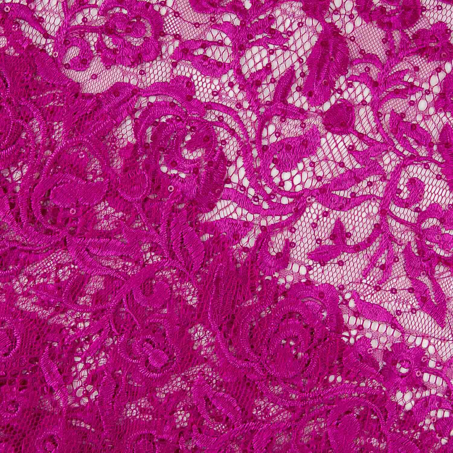 Renda Rosa Magenta com Lantejoulas Mini - Ribes y Casals