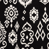 Bambula de viscose estampada com padrão étnico monocromático - Ribes y Casals