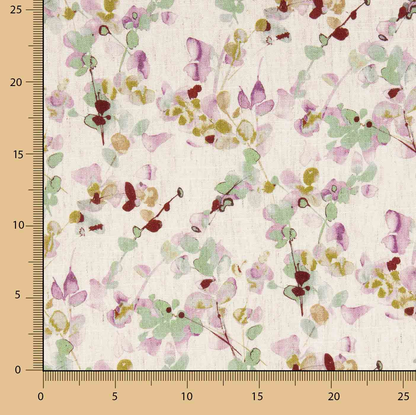Viscose e Linho Estampado Floral Artístico - Ribes y Casals