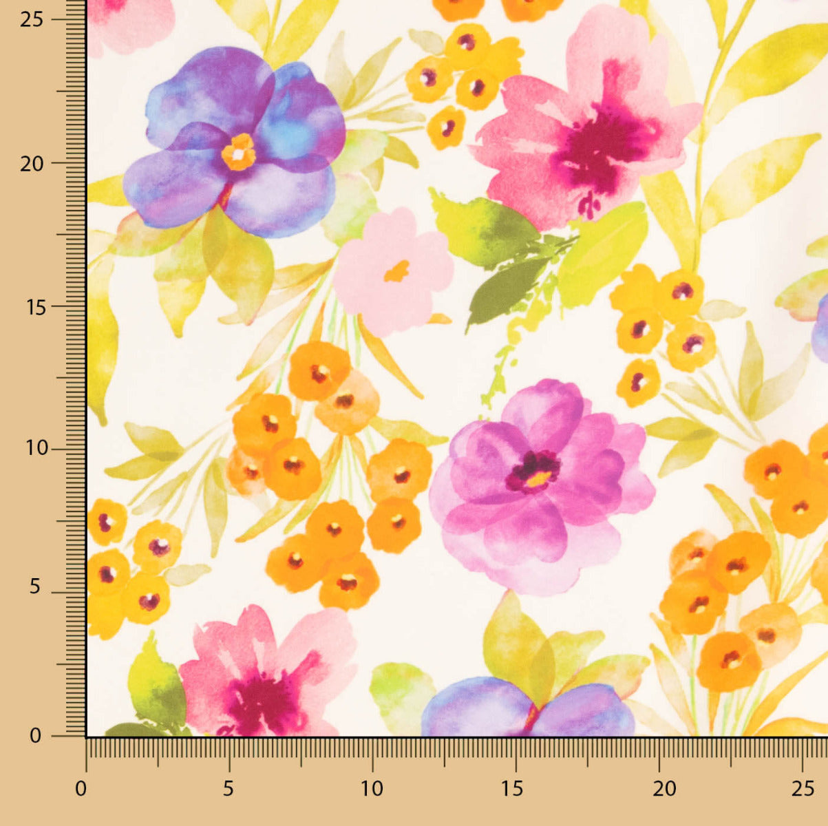 Cetim Estampado Cosmo Flower - Ribes y Casals