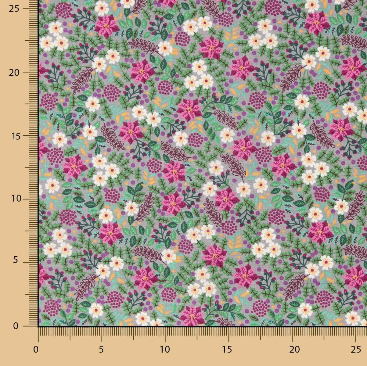 Popeline Jardim Selvagem Cinza - Ribes y Casals