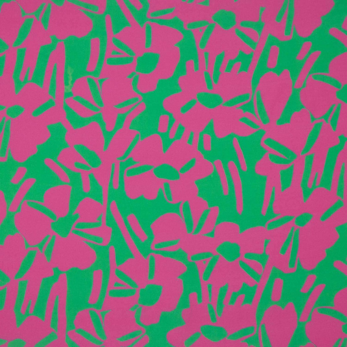 Viscose Floral Pop Rosa Verde - Ribes y Casals