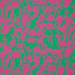 Viscose Floral Pop Rosa Verde - Ribes y Casals