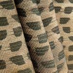 Linho e juta estampado botânico verde - Ribes y Casals