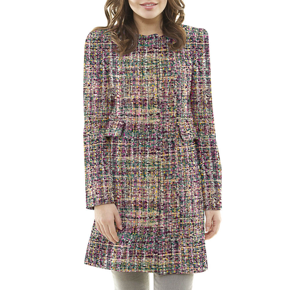 Tweed Viscose Chanel Roxo - Ribes y Casals