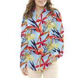 Cetim Seda Natural Estampa Floral Azul Jeans - Ribes y Casals