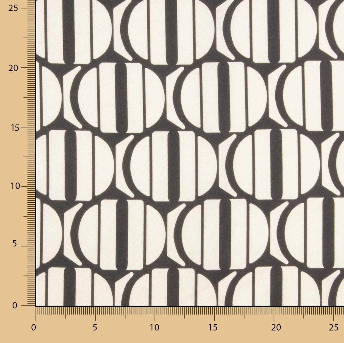 Satén Poliéster Retro Geométrico - Ribes y Casals