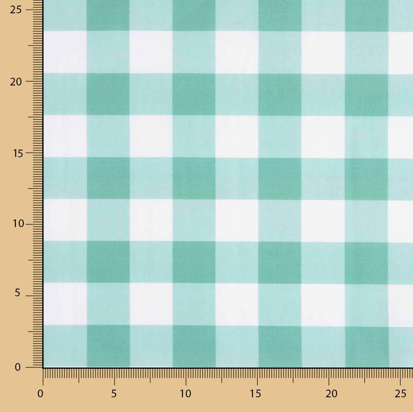 Percal estampado quadrados verdes - Ribes y Casals