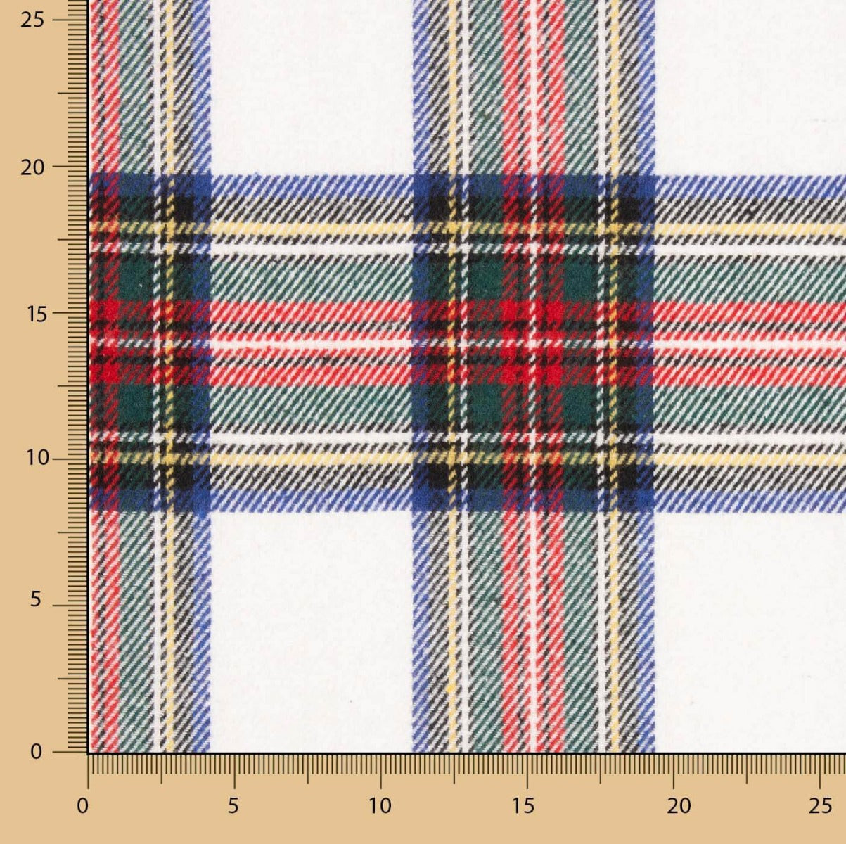 Mouflon Xadrez Branco, Vermelho e Verde - Ribes y Casals