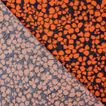 Crepe Viscose Floral Retro Laranja - Ribes y Casals