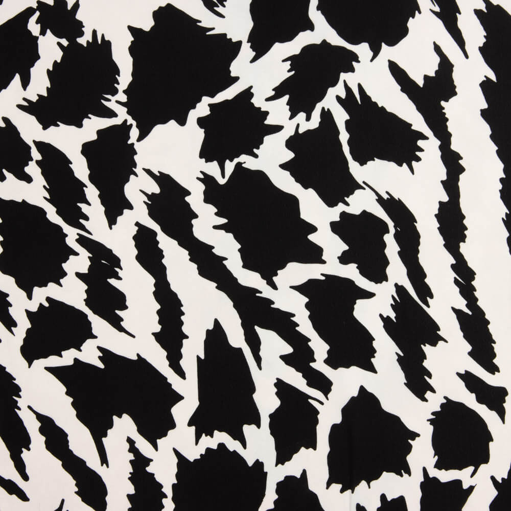 Georgette Crepe com Estampado de Leopardo Abstrato - Ribes y Casals