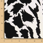 Georgette Crepe com Estampado de Leopardo Abstrato - Ribes y Casals