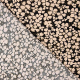 Crepe Viscose Floral Retro Bege - Ribes y Casals