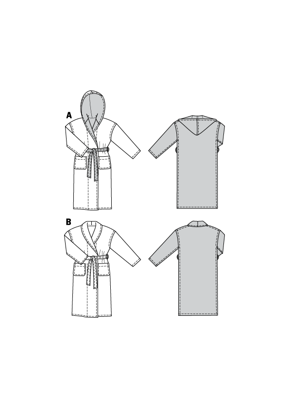 Padrão Burda 2662 Robe de banho - Ribes y Casals