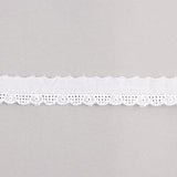 Fita de batista bordada branca, modelo 27513 – 10 mm - Ribes y Casals