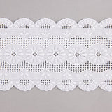 Fita de batista bordada branca, modelo 29098 – 85 mm - Ribes y Casals