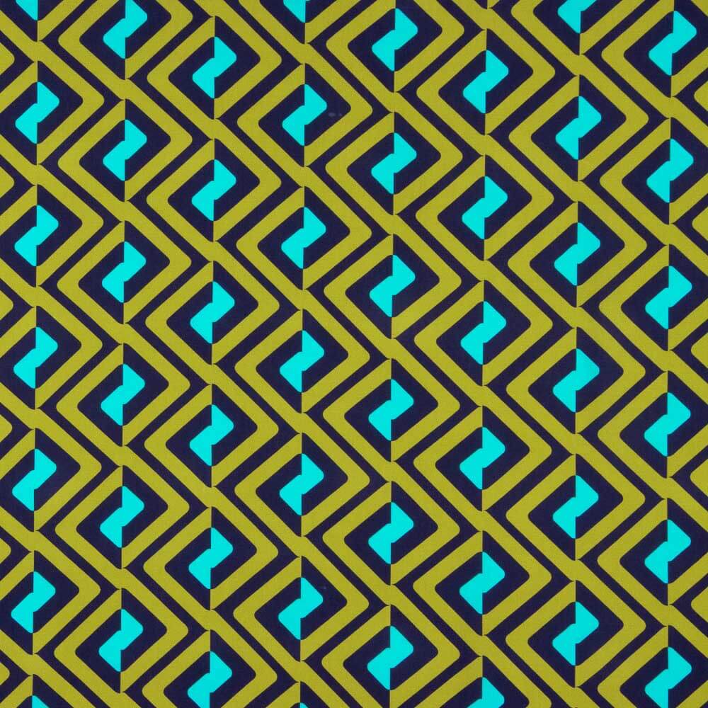 Viscosa Geo Verde Kaki - Ribes y Casals