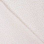 Popeline Algodão Bolinhas Bege Fundo Branco - Ribes y Casals