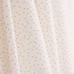 Popeline Algodão Bolinhas Bege Fundo Branco - Ribes y Casals