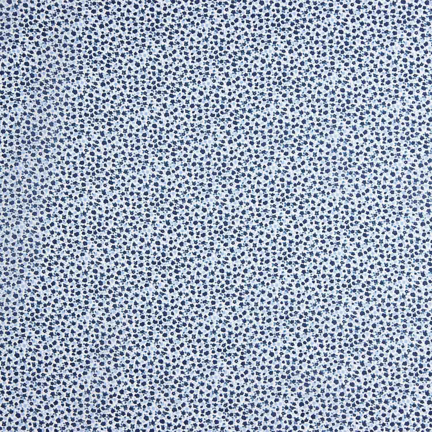 Popeline de algodão micro floral azul - Ribes y Casals