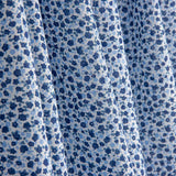 Popeline de algodão micro floral azul - Ribes y Casals