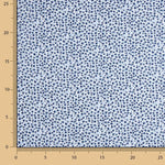 Popeline de algodão micro floral azul - Ribes y Casals