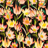 Viscose Crepe Estampada com Flores Noturnas - Ribes y Casals