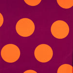 Cetim Spandex Bolinhas Maxi Laranja - Ribes y Casals