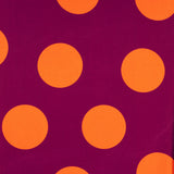 Cetim Spandex Bolinhas Maxi Laranja - Ribes y Casals