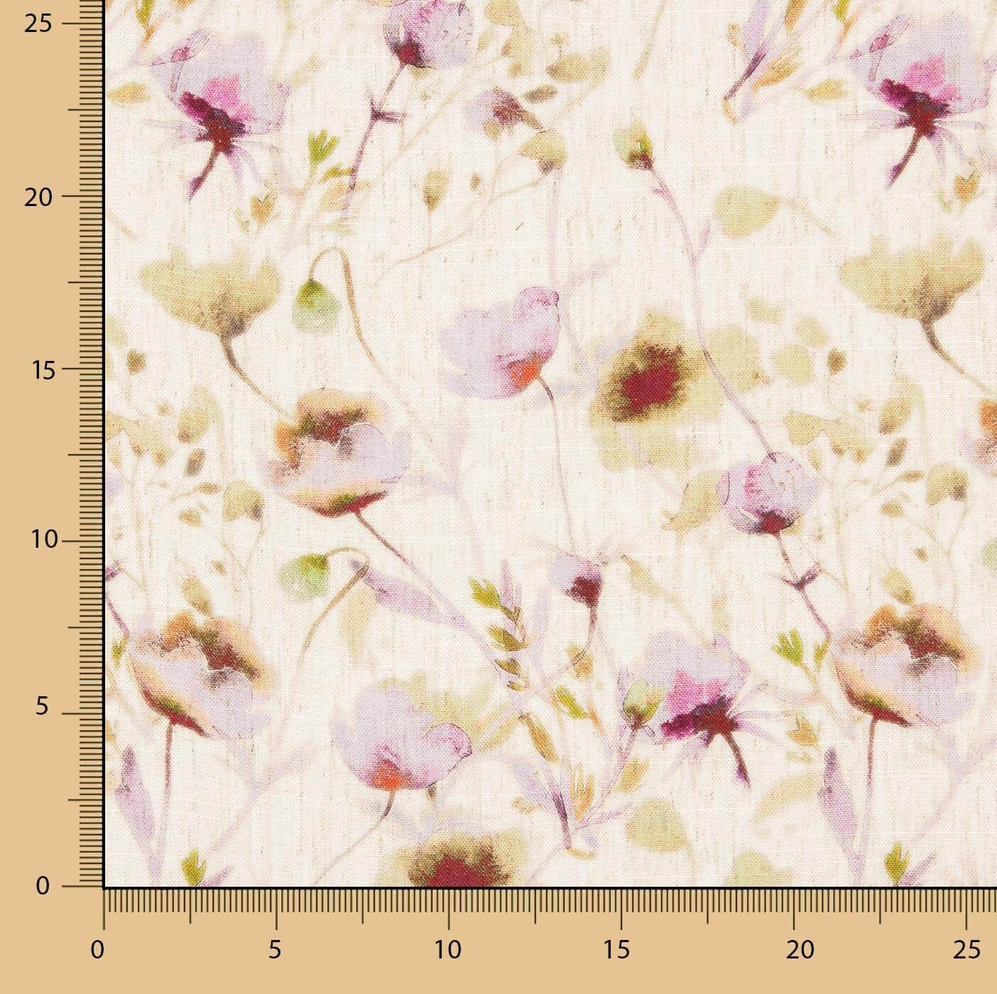 Viscose e linho com estampado floral suave - Ribes y Casals