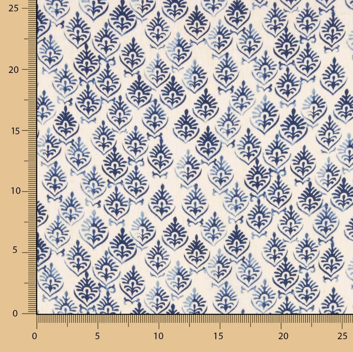 Retal Plana Viscosa Algodón Azul Jaipur 100x145 cms - Ribes y Casals