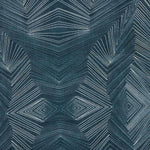 Linho e juta com estampado geométrico abissal - Ribes y Casals