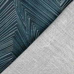 Linho e juta com estampado geométrico abissal - Ribes y Casals