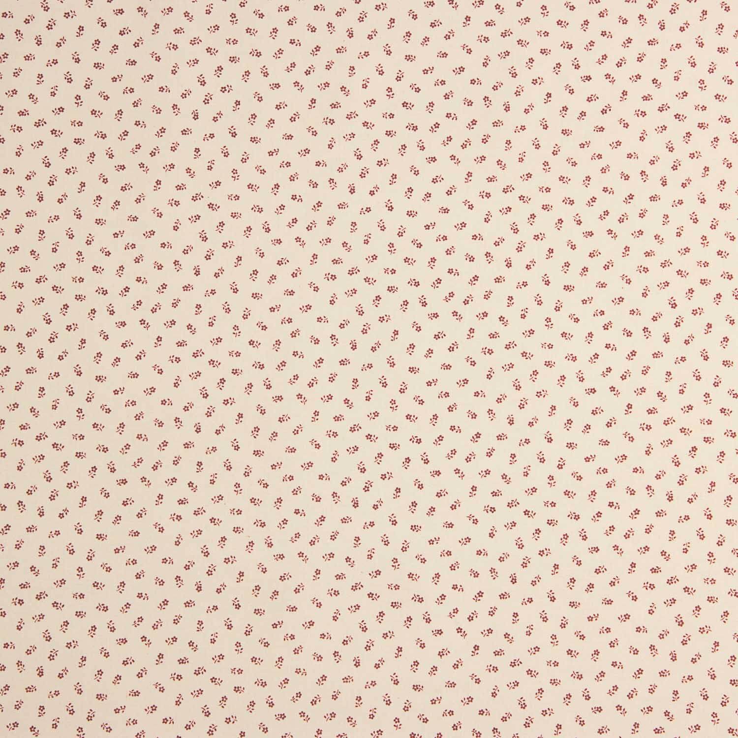 Popeline de algodão micro floral vermelho - Ribes y Casals