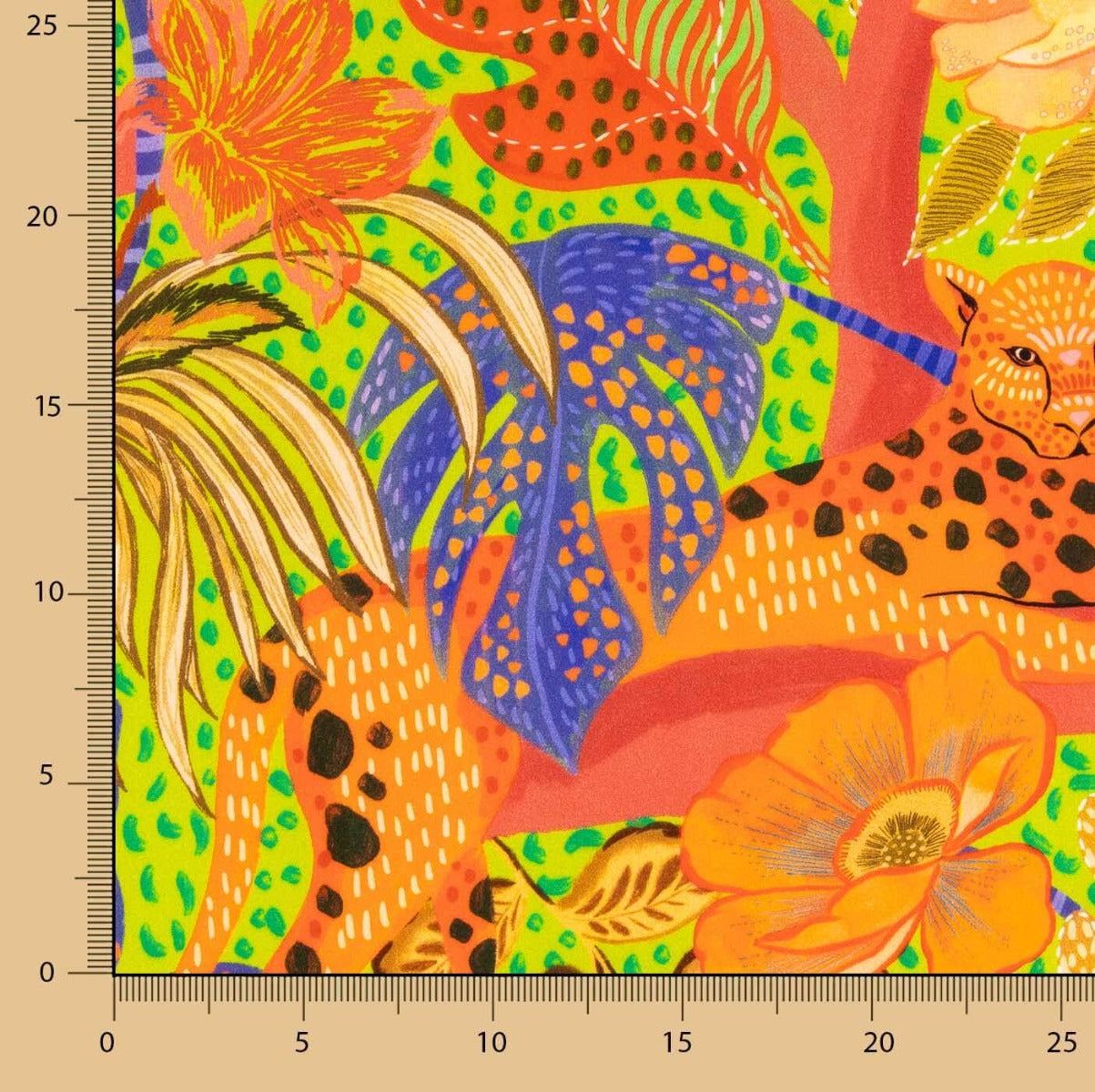 Crepe Viscosa Trópico Verde - Ribes y Casals
