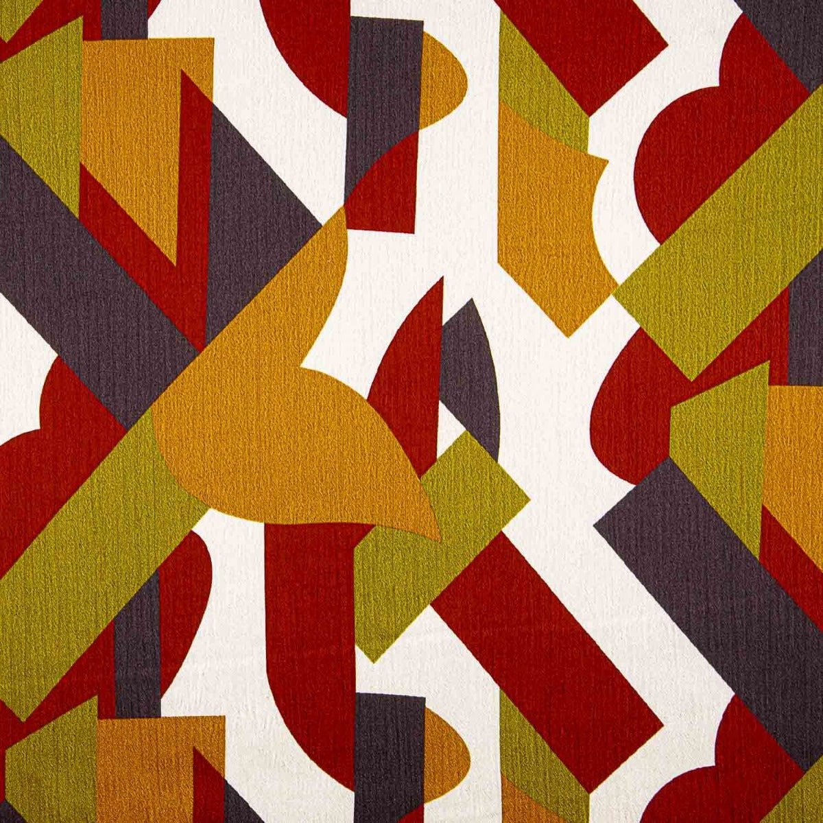 Satén Poliéster Geométrico Cobre - Ribes y Casals