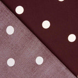 Crep Poliéster Lunares Granate - Ribes y Casals