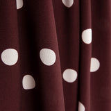 Crep Poliéster Lunares Granate - Ribes y Casals
