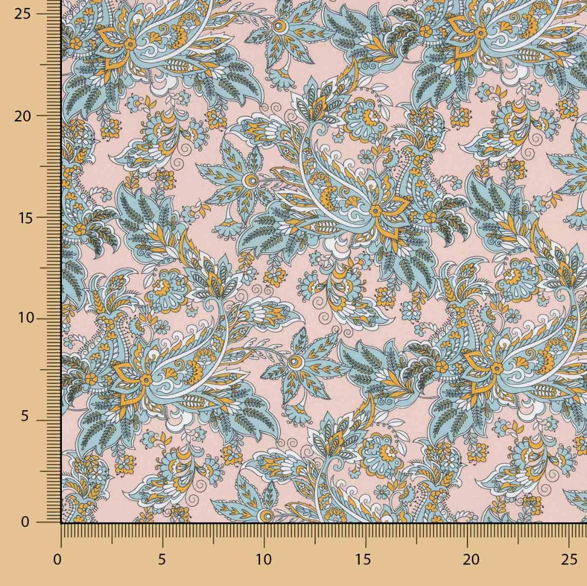 Popeline de Algodão Floral Paisley - Ribes y Casals