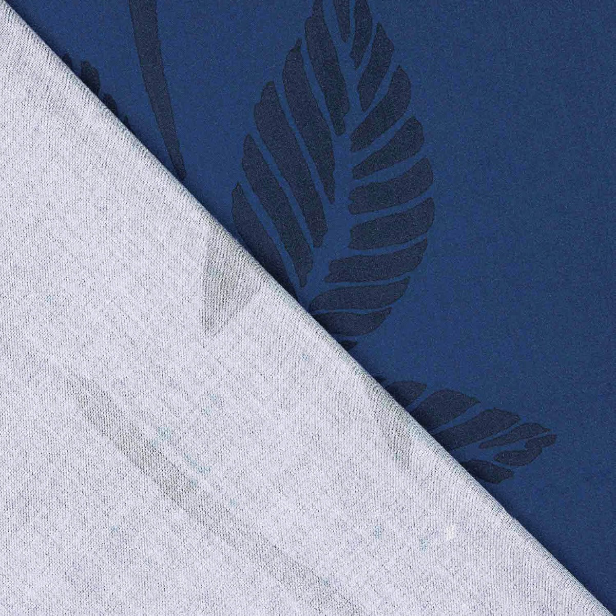 Cetim Viscose Sombra Flor Azul - Ribes y Casals