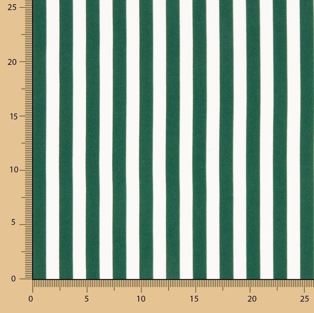 Crepe Viscose Listras Verdes e Brancas - Ribes y Casals