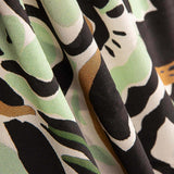 Crepe Viscose Estampa Flores Verdes - Ribes y Casals