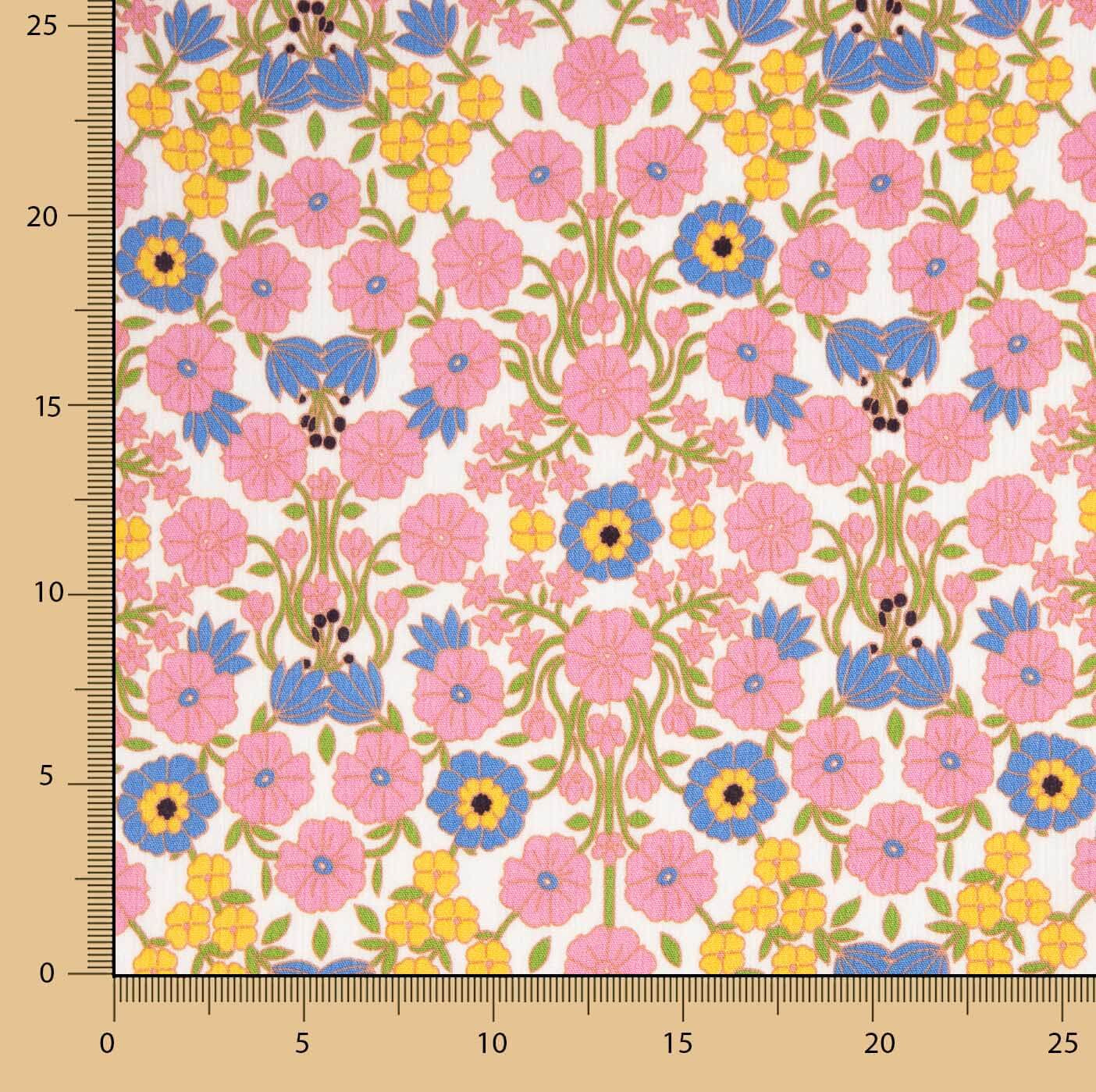 Viscose Bambula Estampada Jardim Vintage - Ribes y Casals