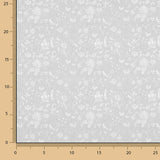 Percal estampado Block Flowers cinzento - Ribes y Casals