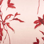 Cetim viscose floral aquarela vermelho - Ribes y Casals
