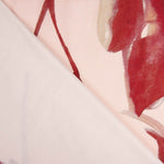 Cetim viscose floral aquarela vermelho - Ribes y Casals