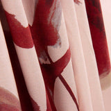 Cetim viscose floral aquarela vermelho - Ribes y Casals