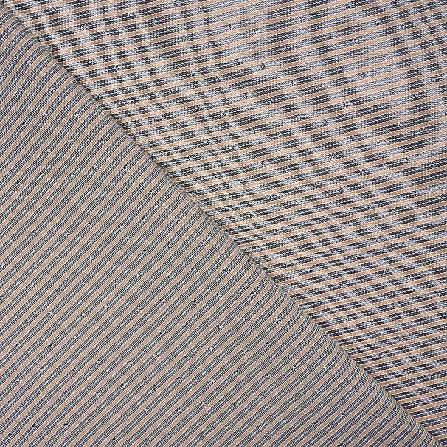 Retalho de forro listrado castanho Jacquard 180 x 140 cm - Ribes y Casals