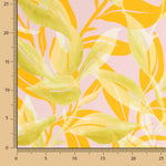 Cetim Estampado Palmar Rosa - Ribes y Casals